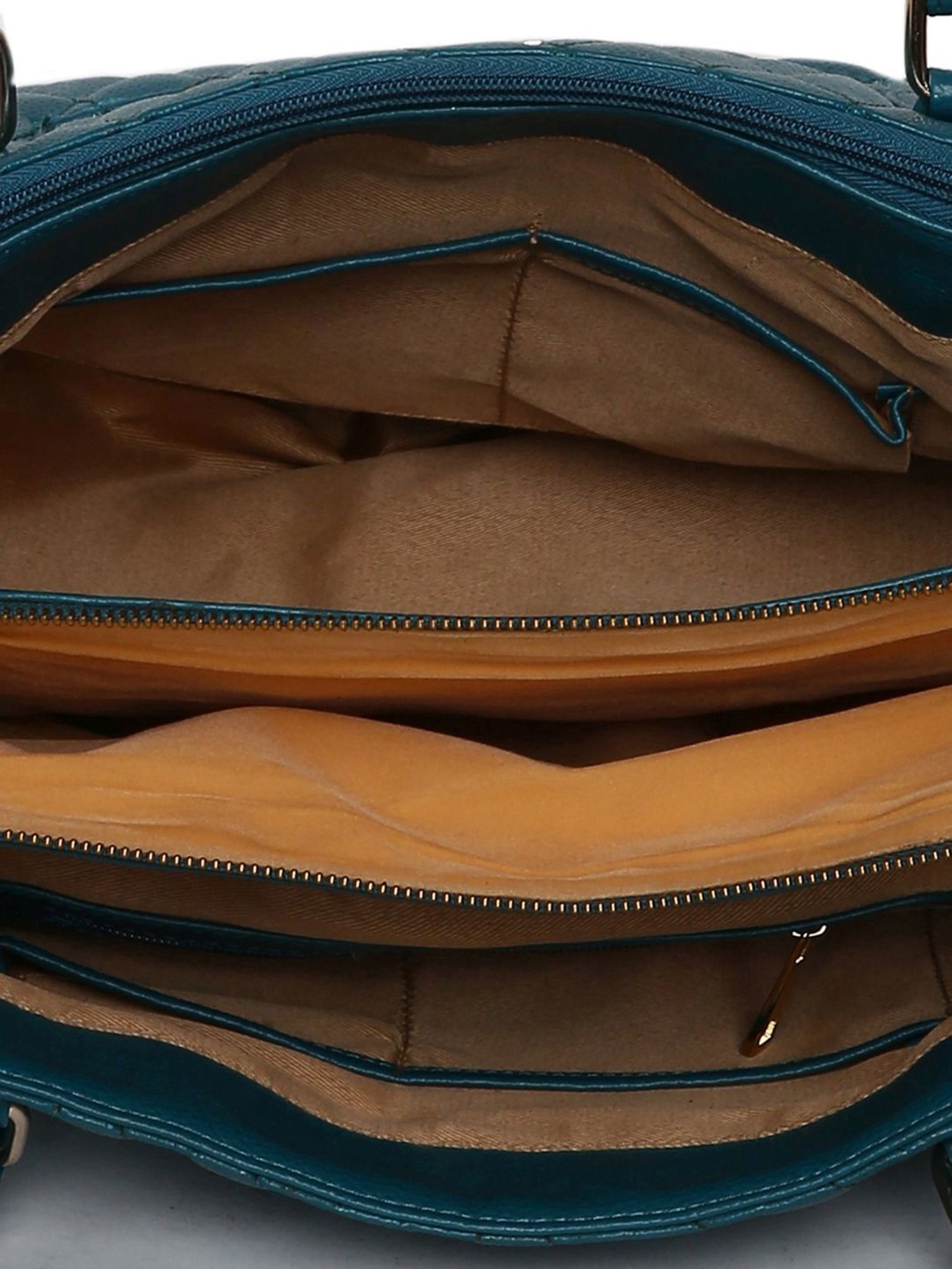 KLEIO Grey Quilted Medium Laptop Handbag