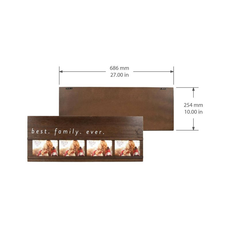 Photo Slide Collage Best Family Ever Deep Brown/White - New View