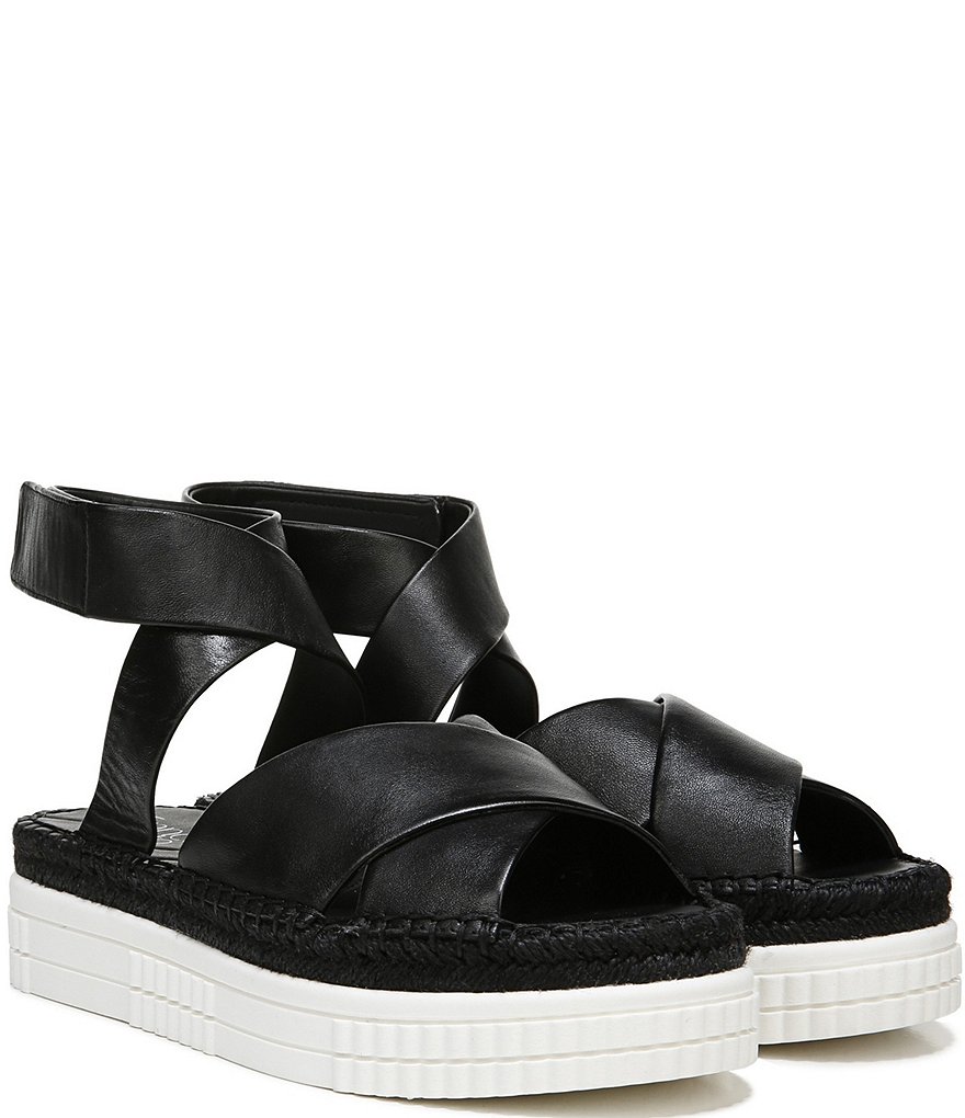 Franco Sarto Brock Leather Platform Espadrilles