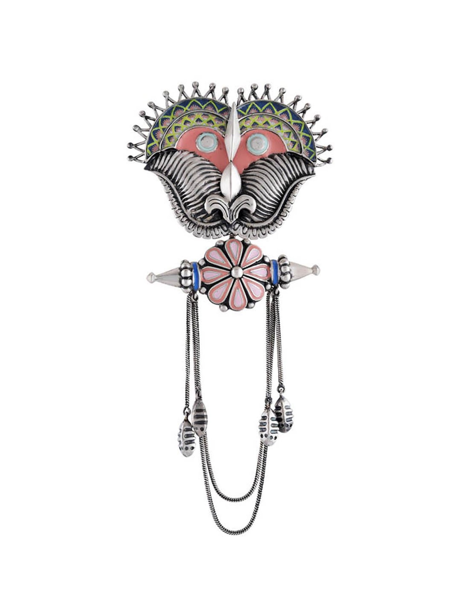 Tribe Amrapali Chandrika Kirti Mukha Dangler Earrings