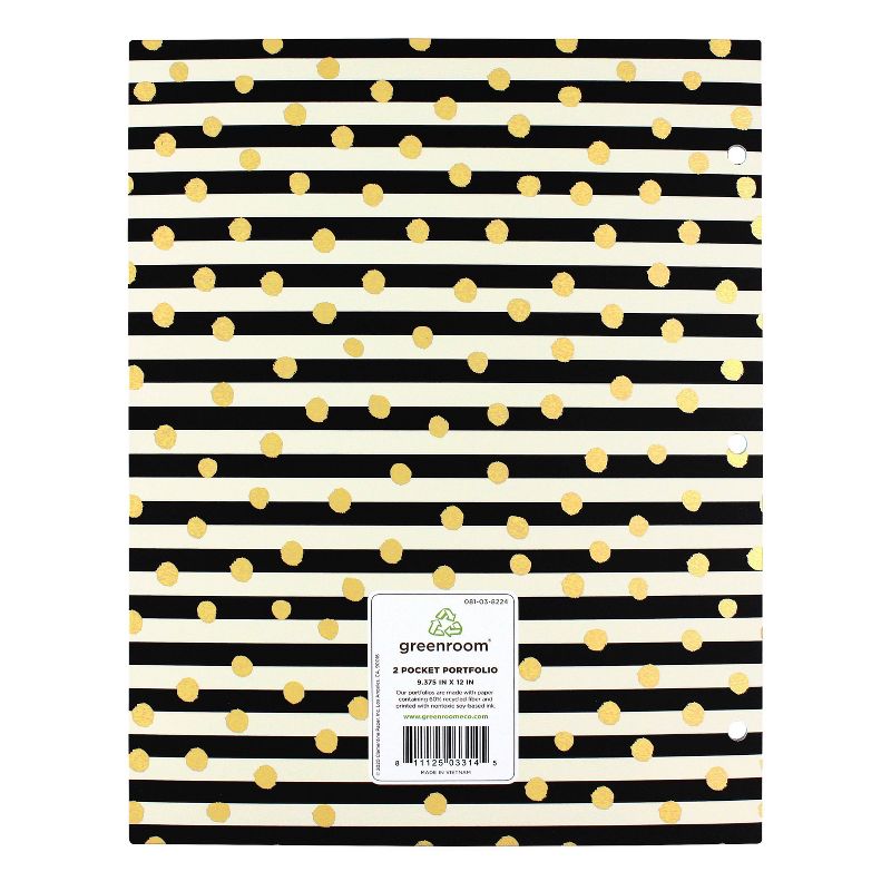 Portfolio 2 Pocket Stripe Black - greenroom