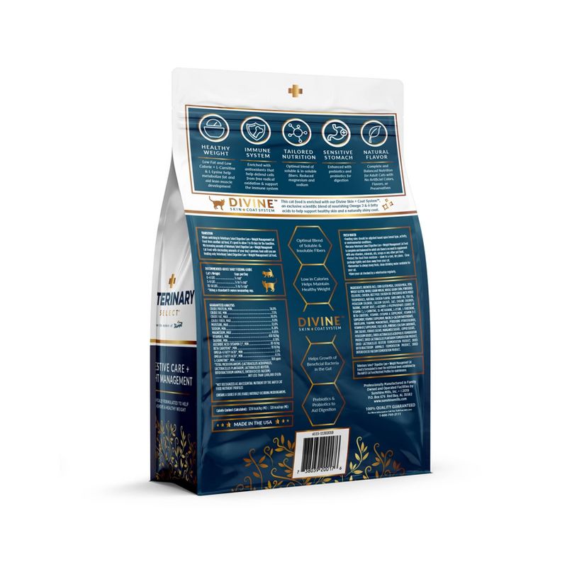 Veterinary Select Digestive Care & Weight Management Adult Premium Dry Cat Food - 4lbs