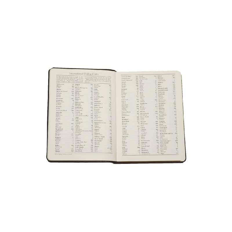 7 Inch Leather Bound Desk Address Book Genuine Calfskin Leather 1400 Entries British Tan