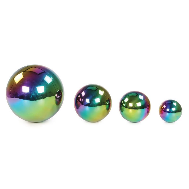 Learning Advantage Sensory Reflective Balls - Color Burst - Mirrored & Iridescent - Set of 4