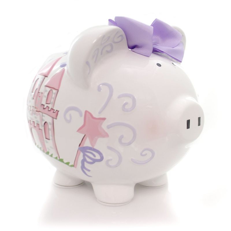 Bank 7.75" Fancy Fairy Castle Piggy Bank Crown Money Saver  -  Decorative Banks