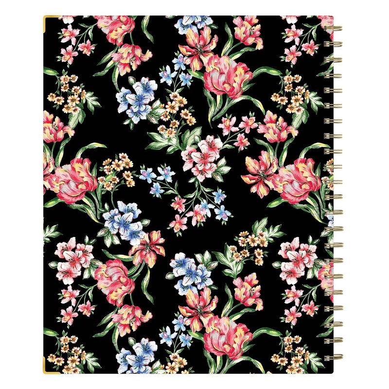 2021-22 Academic Planner 8.5" x 11" Hard Cover Weekly/Monthly Wirebound Tulip Garden Black - Day Designer