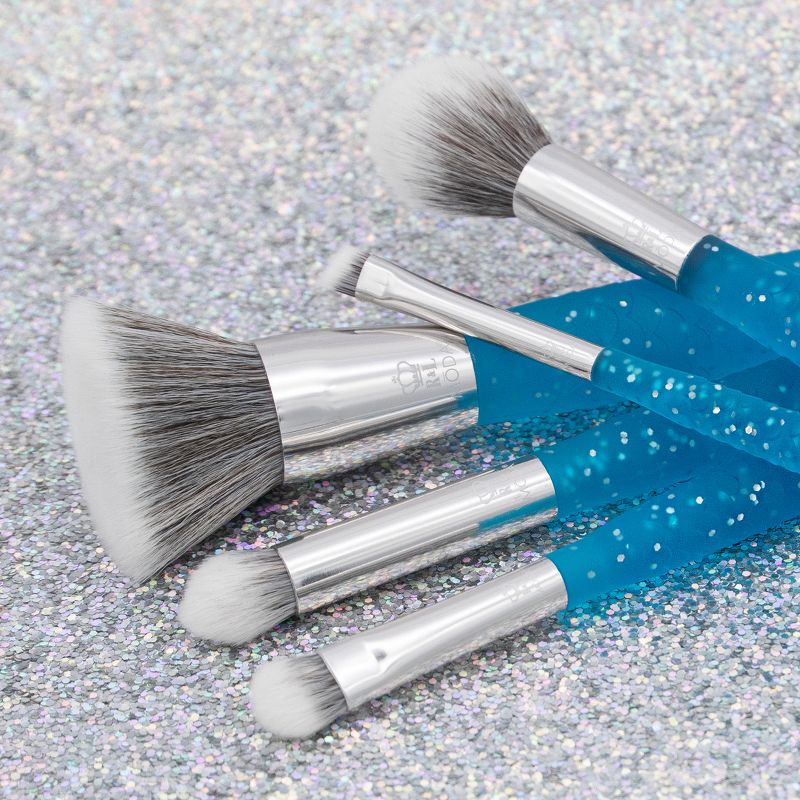 MODA Brush Mythical 6pc Blue Fire Makeup Brush Set with Zip Case