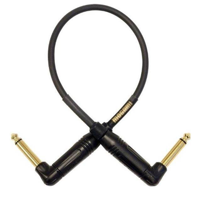 Mogami 6" Gold Instrument Right-Angle to Right-Angle Pedal Cable, 20 AWG