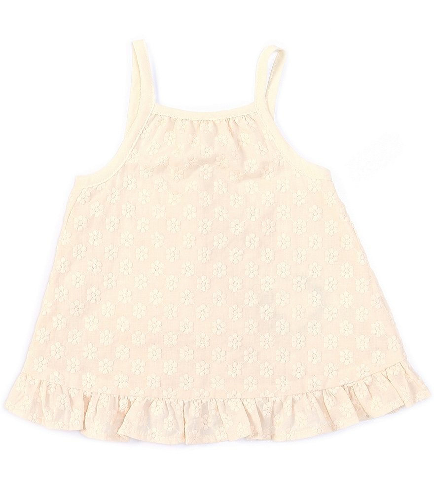 Chelsea & Violet Baby Girls 12-24 Months Floral Embroidered Crossback Tank Top