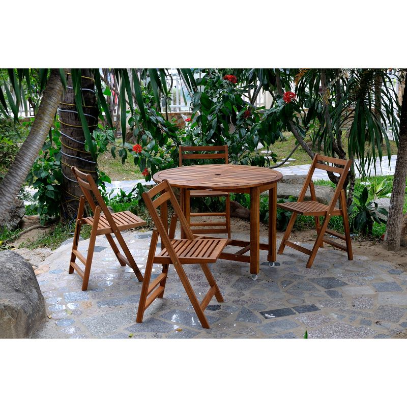 Acacia Folding Round Dining Table - Merry Products