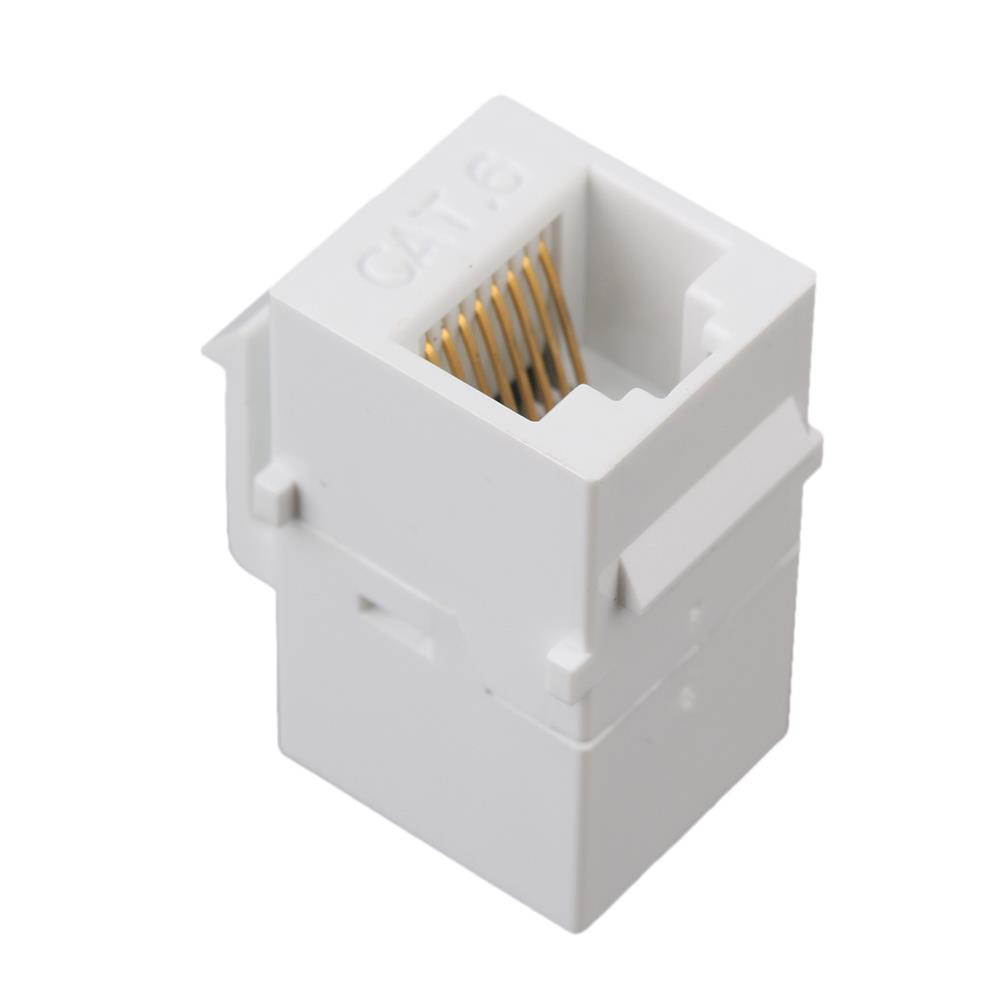 BQLZR 25 Piece Cat6 RJ45 Ethernet Inline Jack Coupler Keystone Latch Female to Female