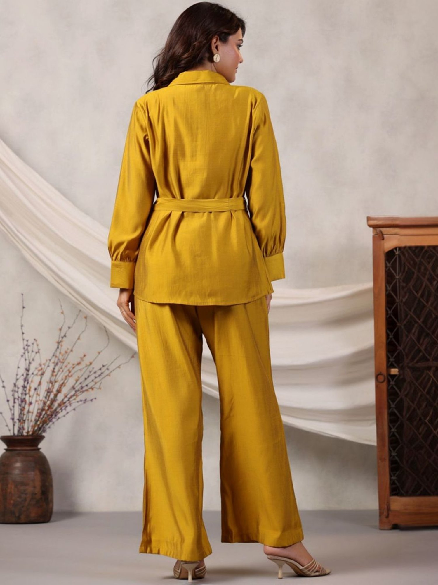 Autumnlane Sheril Mustard Tunic with Pant Co-ord Set