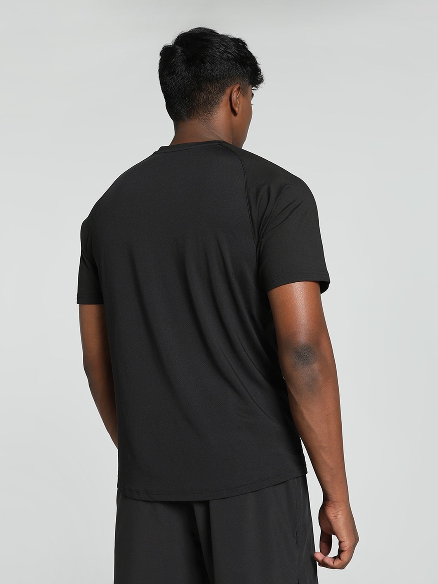 Puma Black Regular Fit Printed Sports T-Shirt