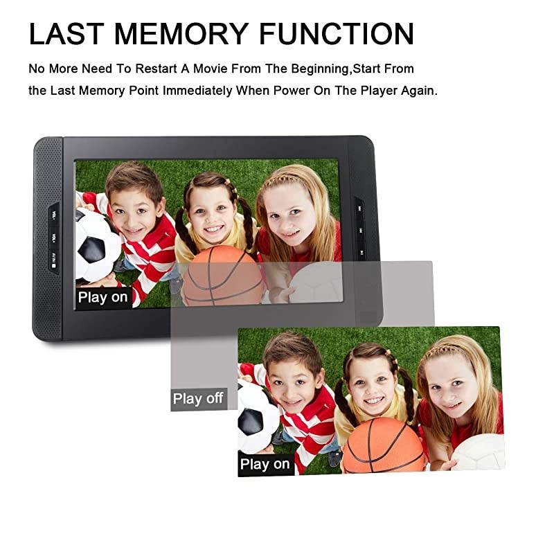 Hard Carrying Travel Storage Case, for DBPOWER 10.5" Portable DVD Player (Black-New Version)