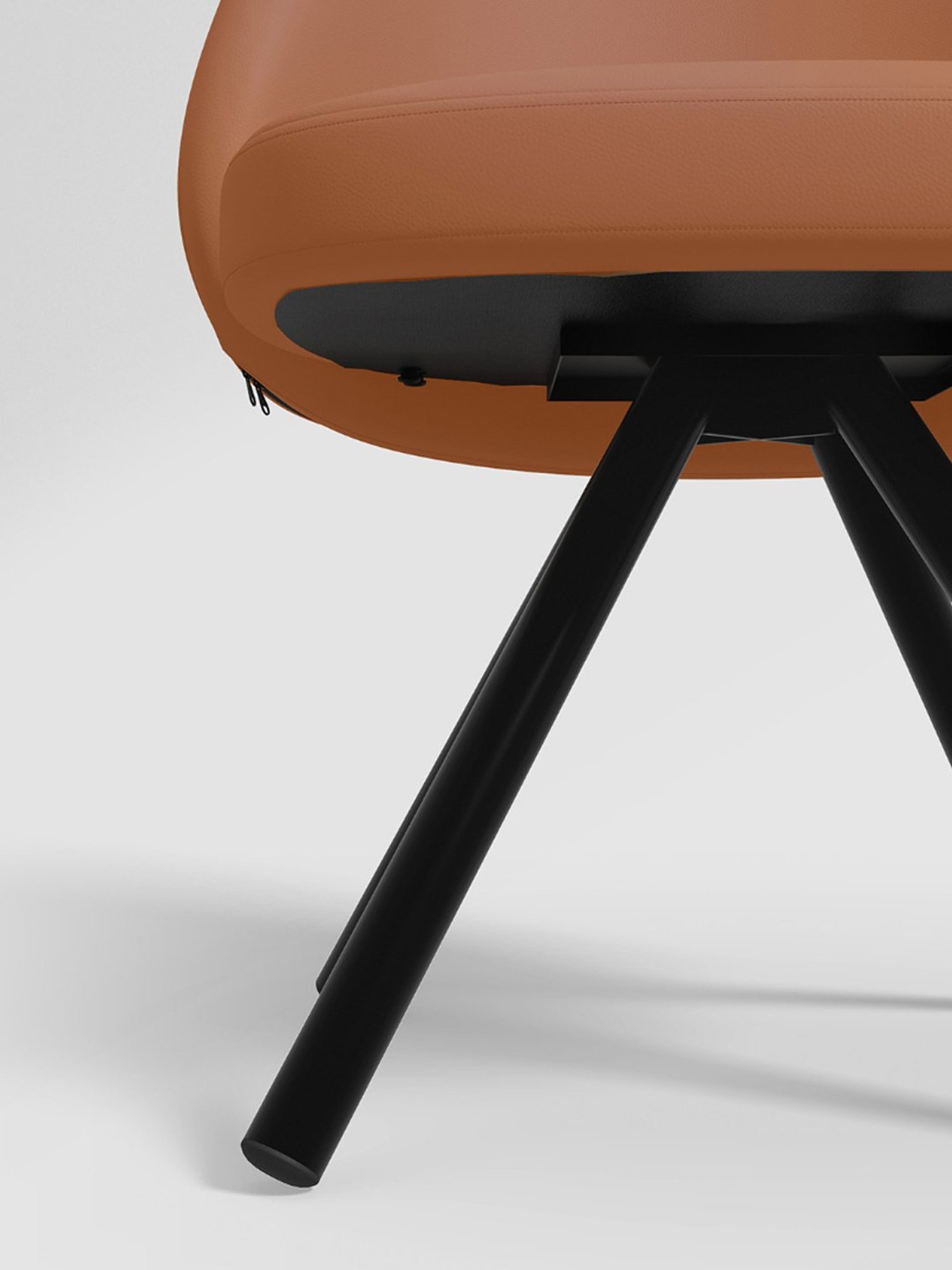 Godrej Interio Fraise Brown Leather Dining Chair (Set of 2)