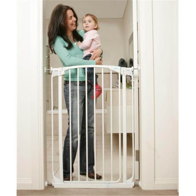 Dreambaby Chelsea Extra Tall Swing Close Security Gate - White - Extra Tall Gate - Auto Close Gate -