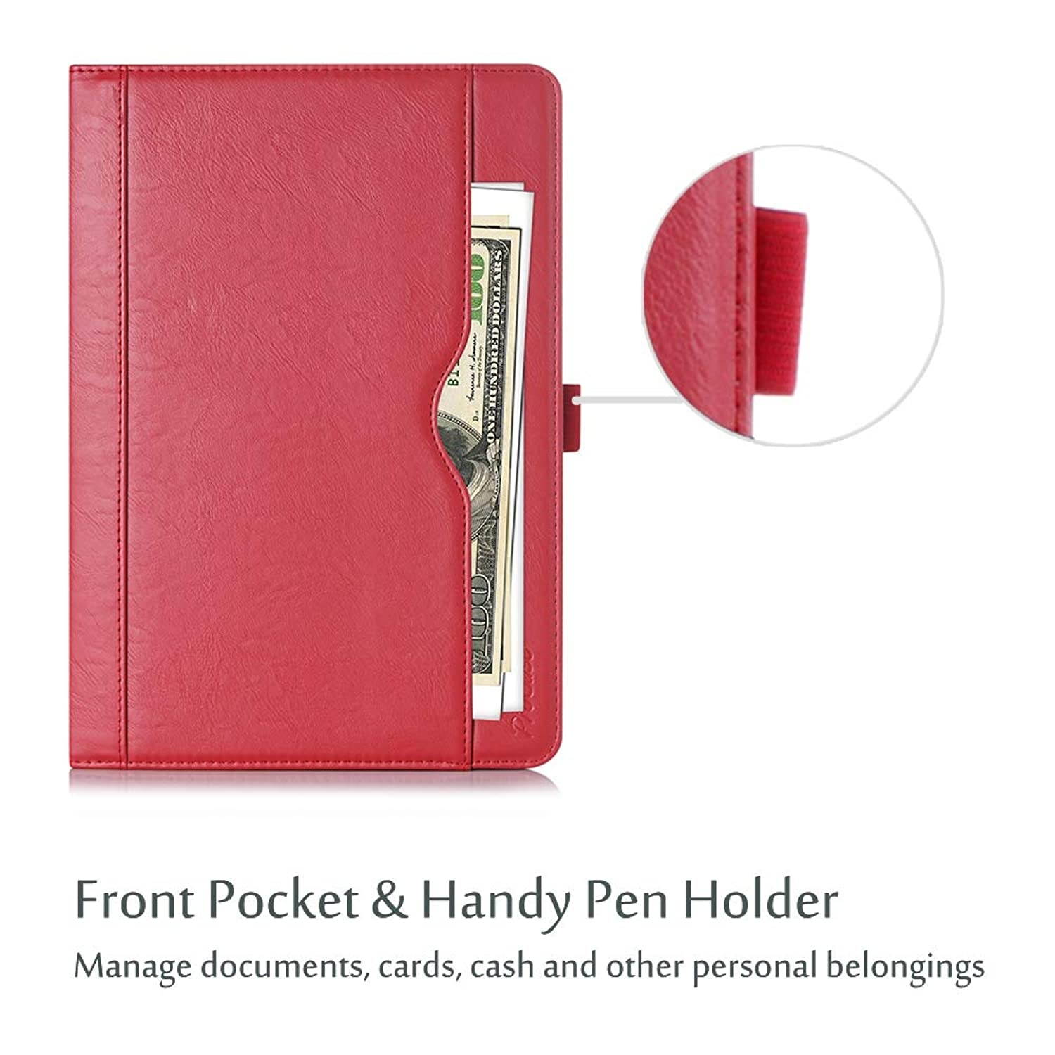 All-New Amazon Fire HD 10 Case (9th / 7th Generation, 2019/2017 Released) &ndash; ProCase Stand Folio Folding Protective Cover for Kindle Fire HD 10.1" Tablet (7th Generation and 9th Generation) -Red