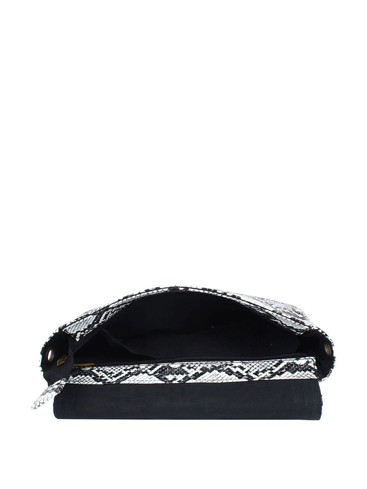 Spice Art White & Black Textured Waist Pouch