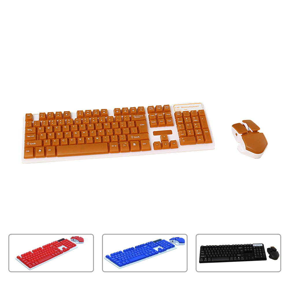 2.4GHz Slim Suspended Wireless Keyboard and Wireless Mouse Set Fashion Keyboard Mice Combo Xmas Gift