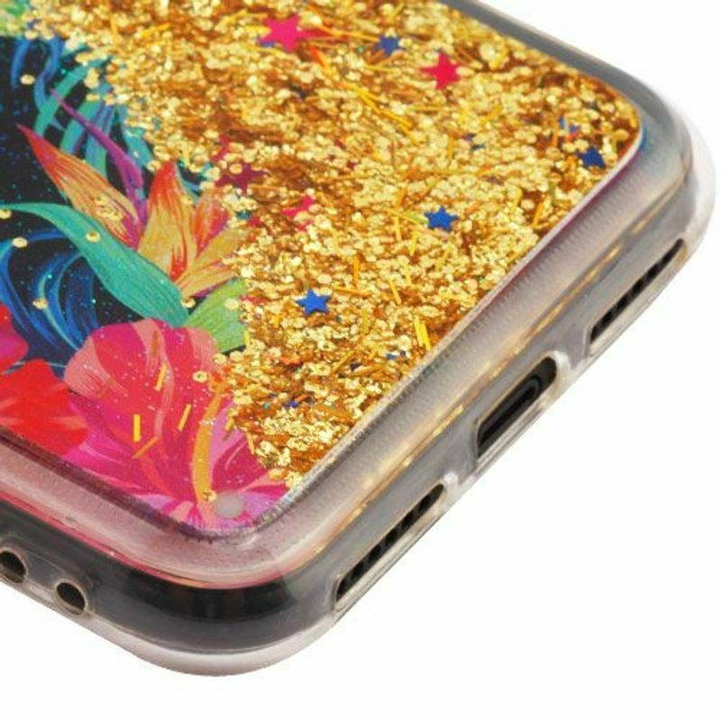 For  iPhone X/XS 10 Multi-Color Electric Hibiscus Hard Hybrid Case Cover