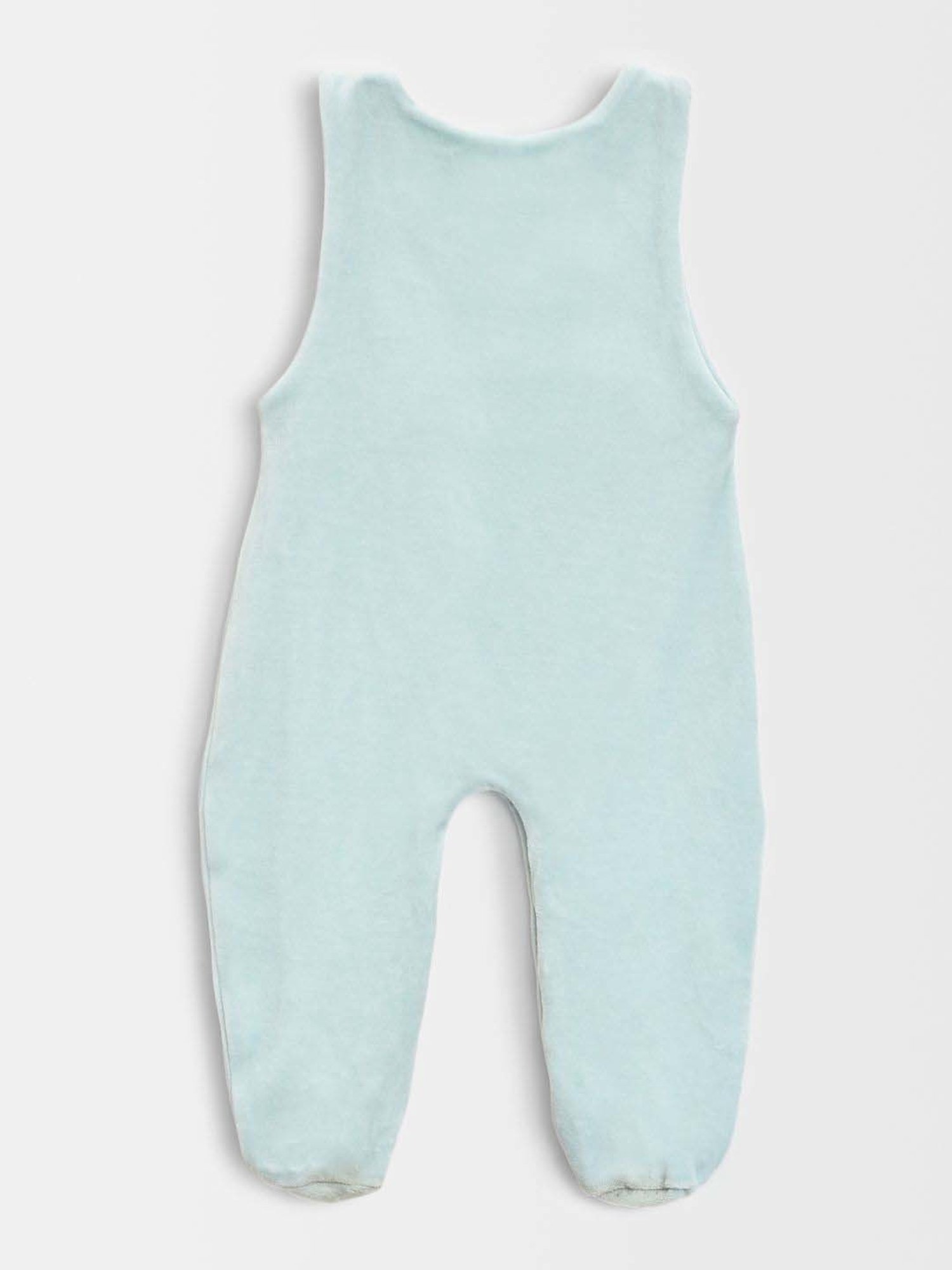 MiArcus Kids PEANUTS Sky Blue & White Printed Full Sleeves Onesie Set