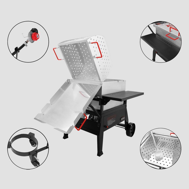 Creole Feast Single Sack Crawfish Boiler and Outdoor Stove Propane Gas Cooker CFB1001A Black