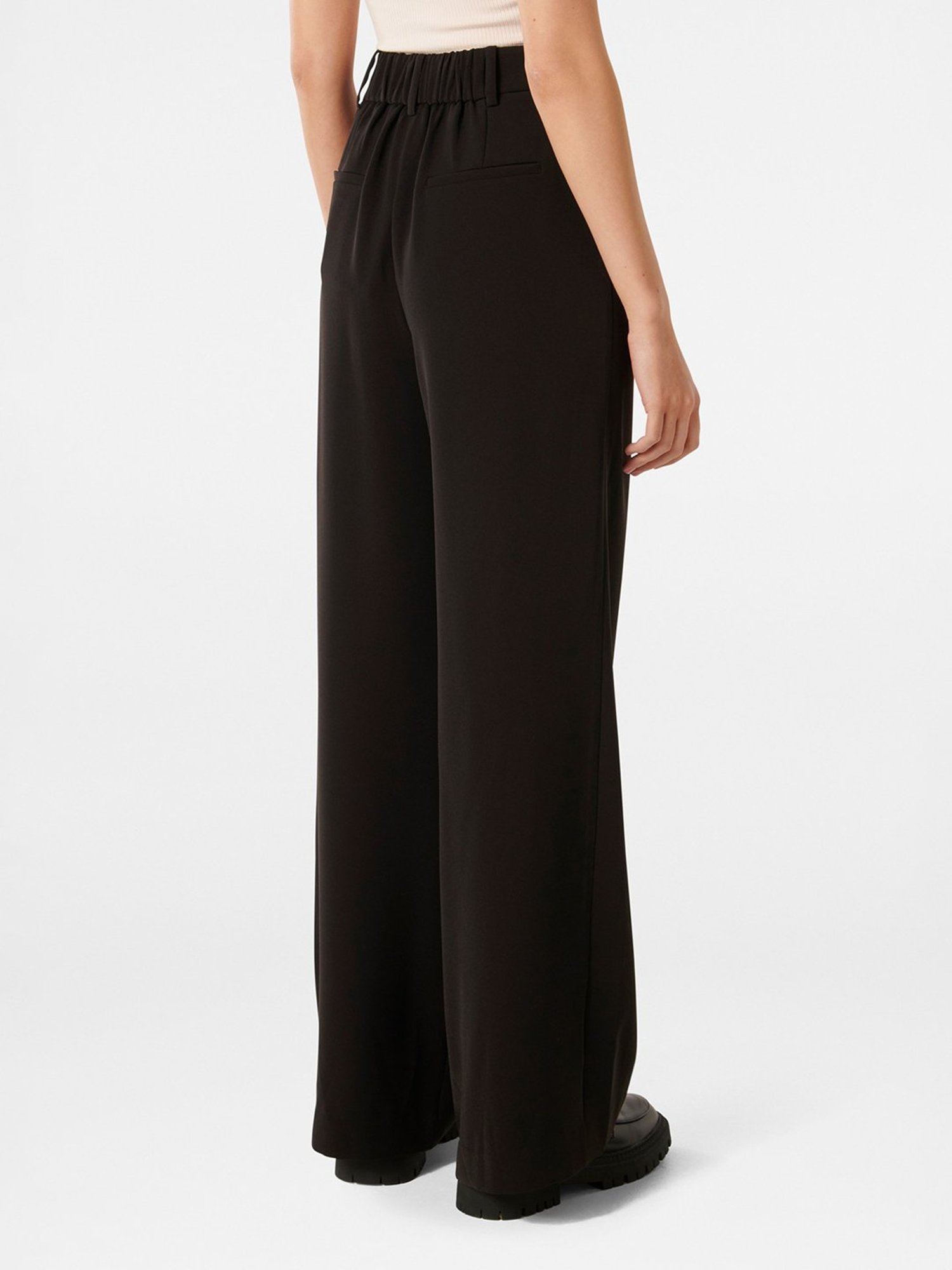 Crozo By Cantabil Black Checks Regular Fit Mid Rise Trousers