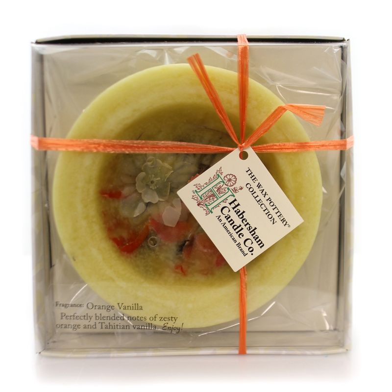 Habersham Candles 1.75" Orange Vanilla Vessel. Flameless Fragrance Wax  -  Flameless Candles