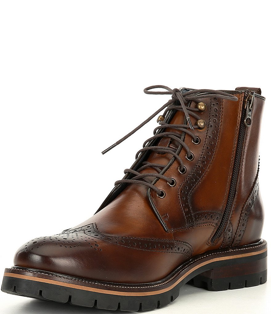 Johnston & Murphy Men's Cody Wingtip Zip Boots