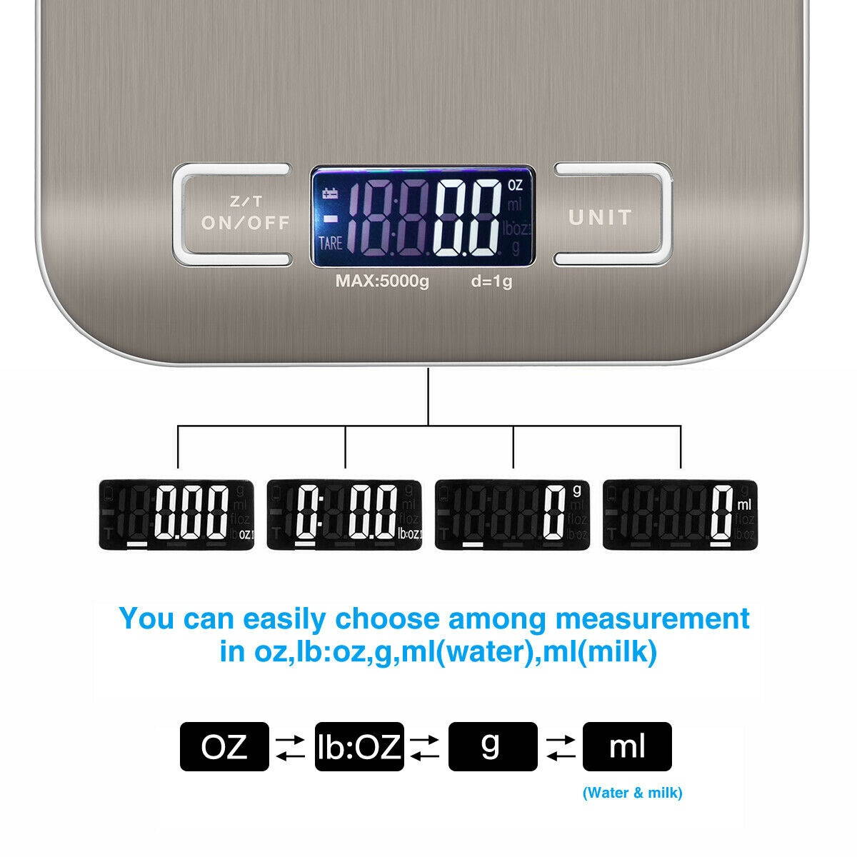 Digital Kitchen Food Diet Postal Scale Portalbe Weight Balance 5KG / 1g 11lb