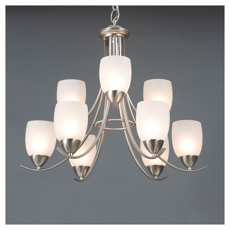Yosemite 9-Light Chandelier - Brush Nickel