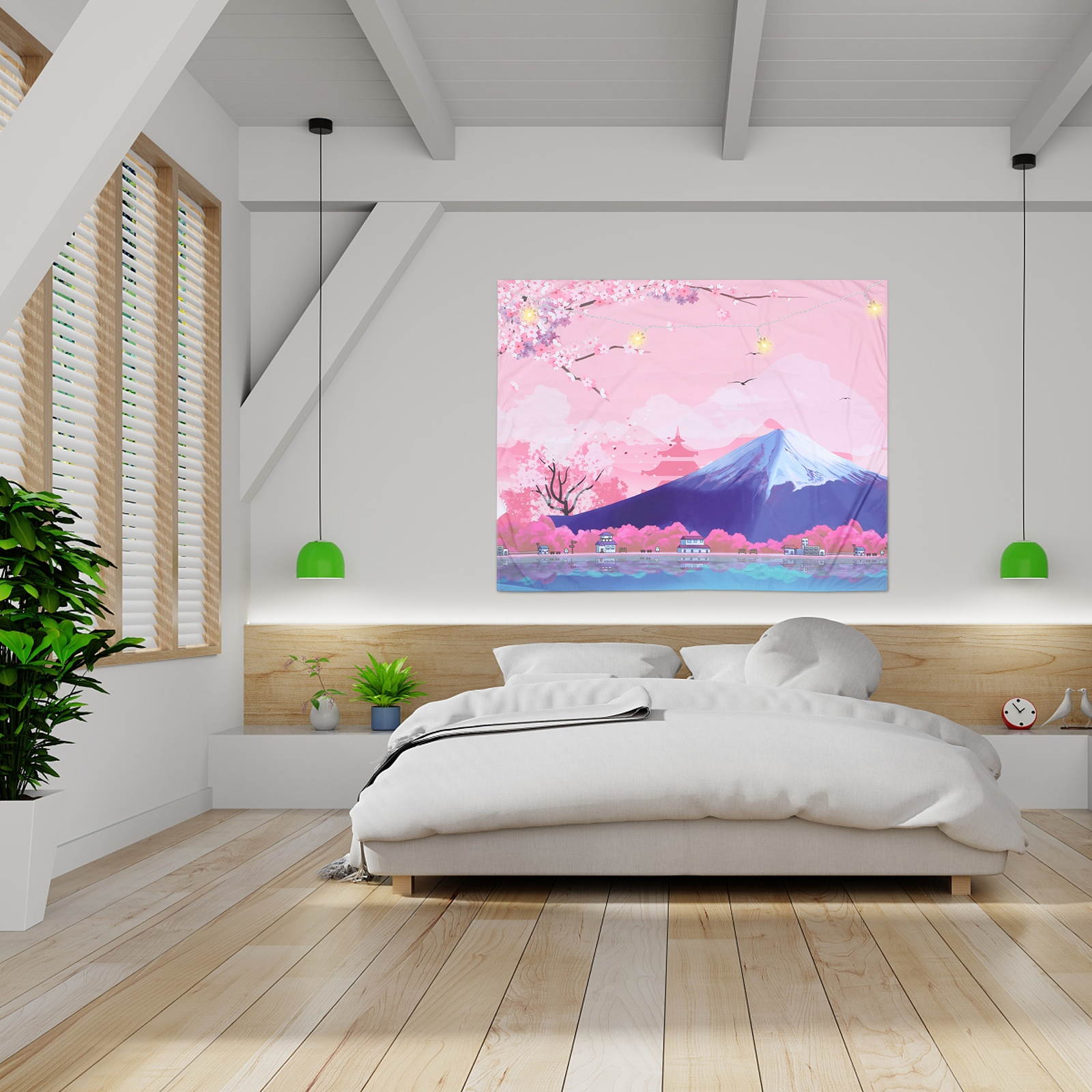 1pc Japanese Style Bedroom Wall Hanging Cloth Decorative Wall Tapestry