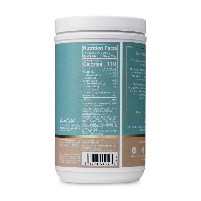 Tone It Up Plant-Based Protein Powder - Vanilla - 14.32oz