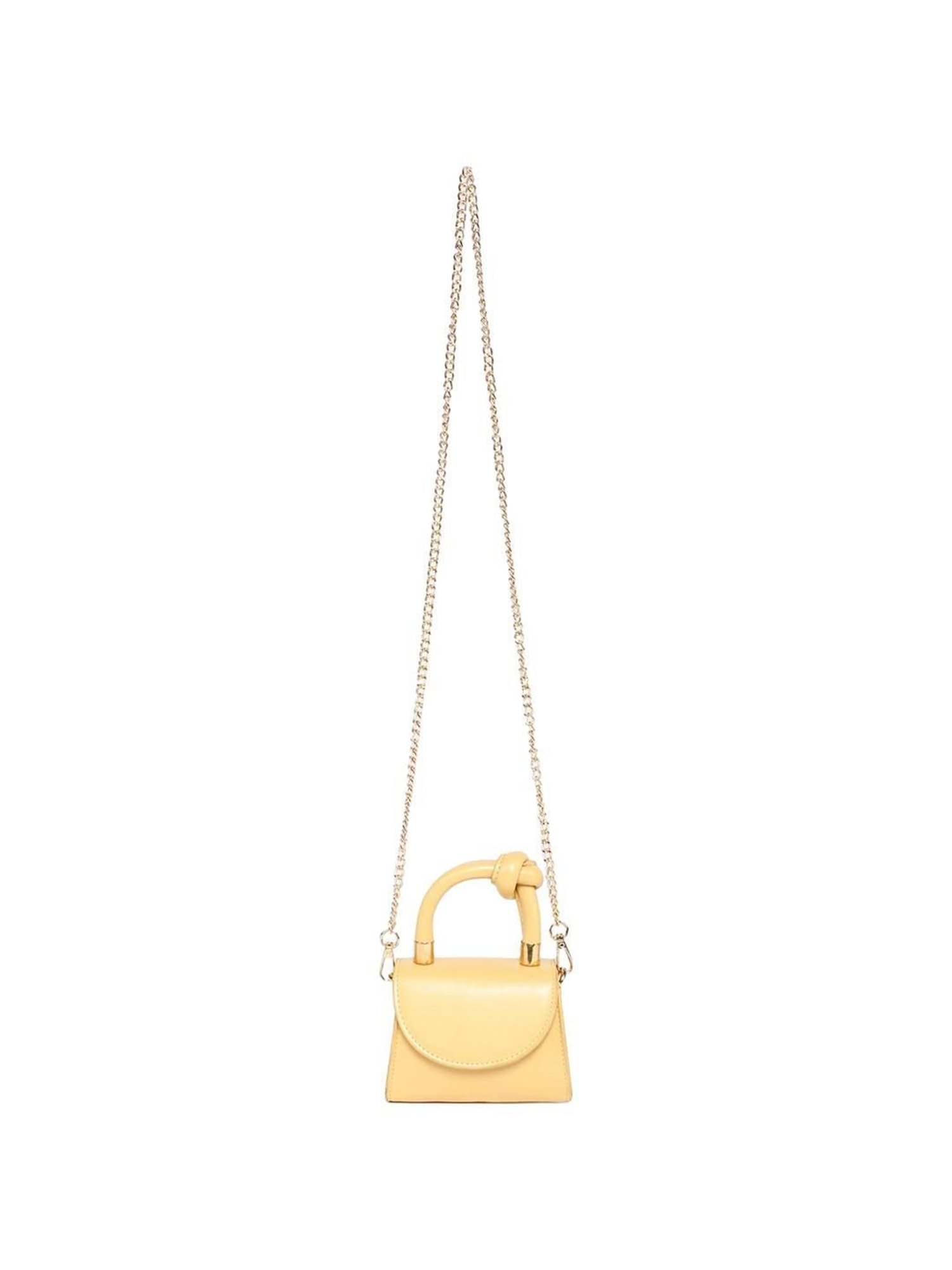 HauteSauce Yellow Solid Small Handbag