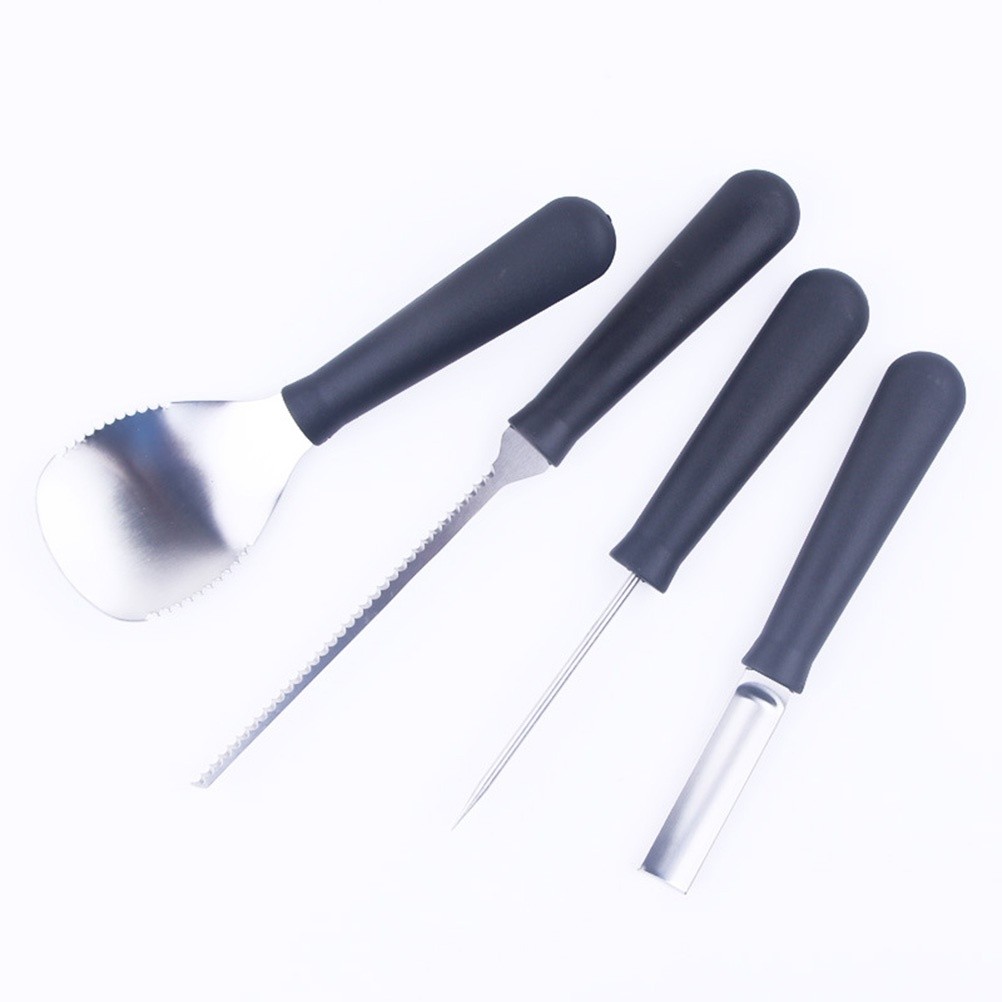 4pcs Portable Pumpkin Carving Chiseling Tool Kit Jack-o-lanterns Decoration Kitchen Cutting Carving Tools