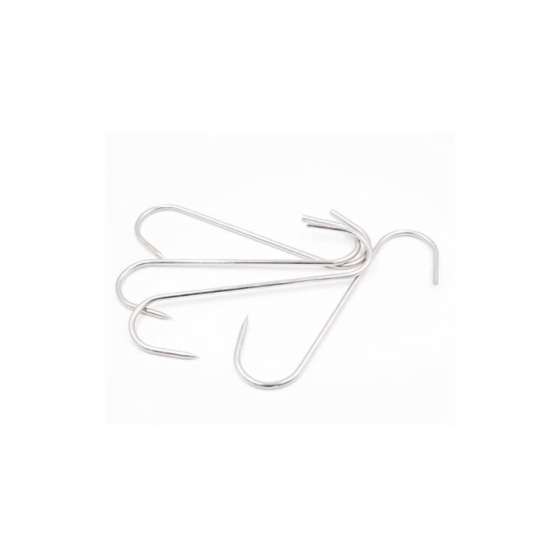 Meat Hooks 6 Inch 4mm S-Hook Stainless Steel Meat Processing Butcher Hook Pot Hooks (6 Inch)