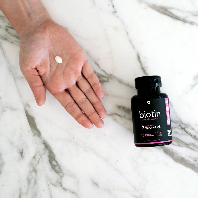 Sports Research Biotin 10000mcg Veggie Softgels - 120ct