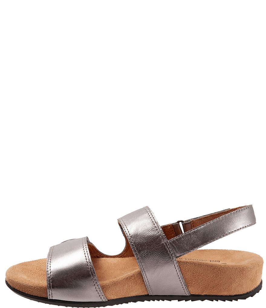 Softwalk Beatrice Adjustable Leather Wedge Sandals