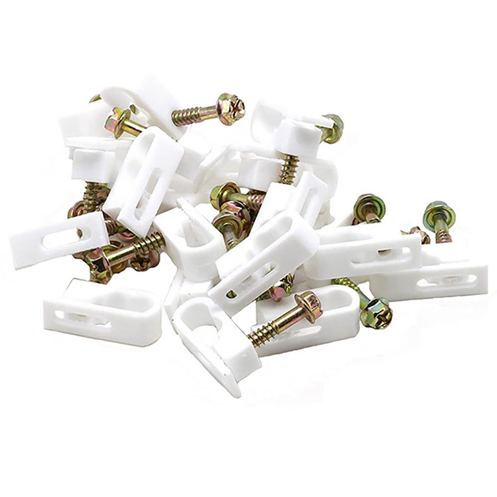 RG6 Flex Dual Coaxial Cable Clips (White, Pack of 100)