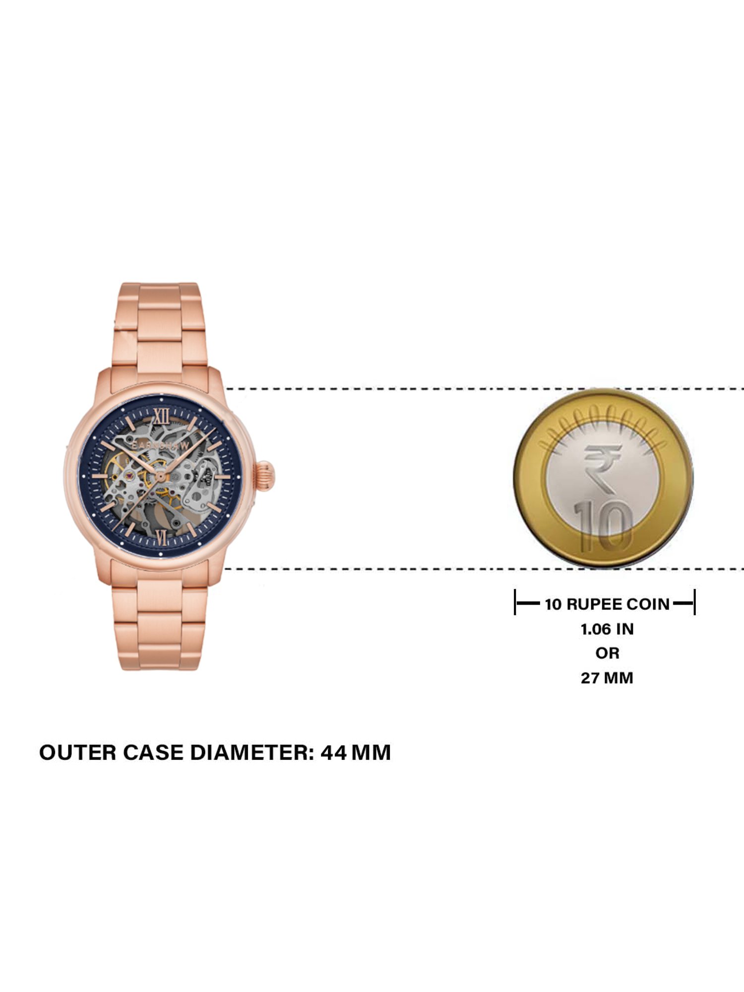 Earnshaw ES-8290-55 Cornwall Skeleton Analog Watch for Men