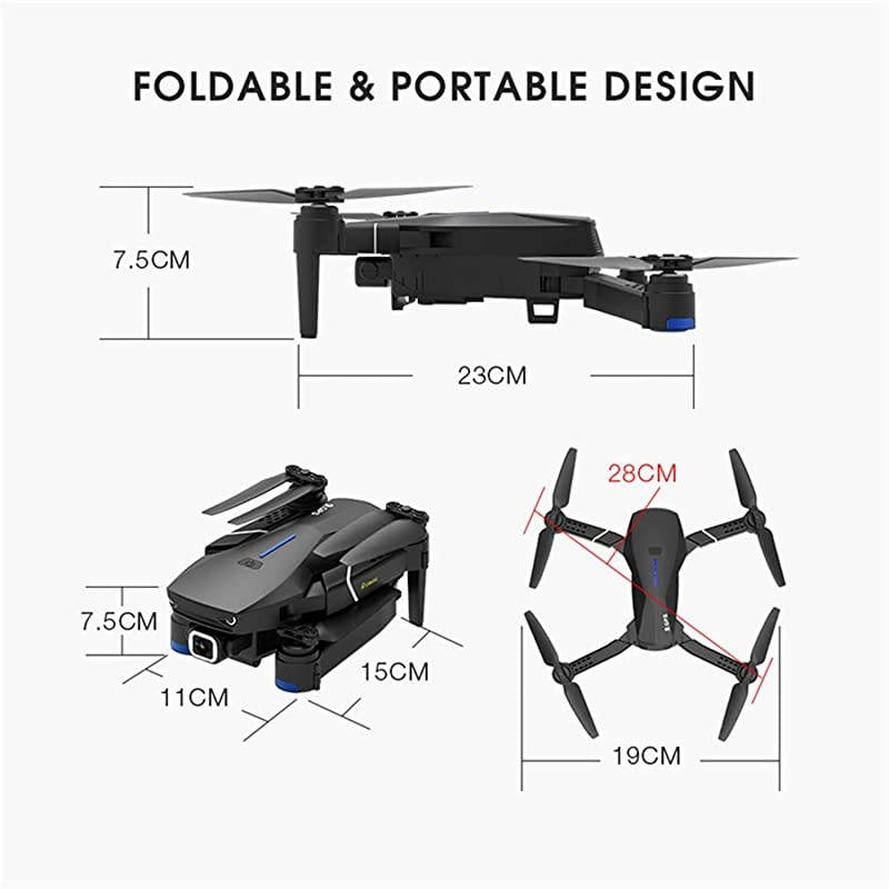 E520S GPS Drone with 4K Camera for Adults, 5G WiFi FPV Live Video GPS Return Home 32mins Flight Time Follow Me RC Professional Quadcopter for Adults Carrying Case and Two Batteries