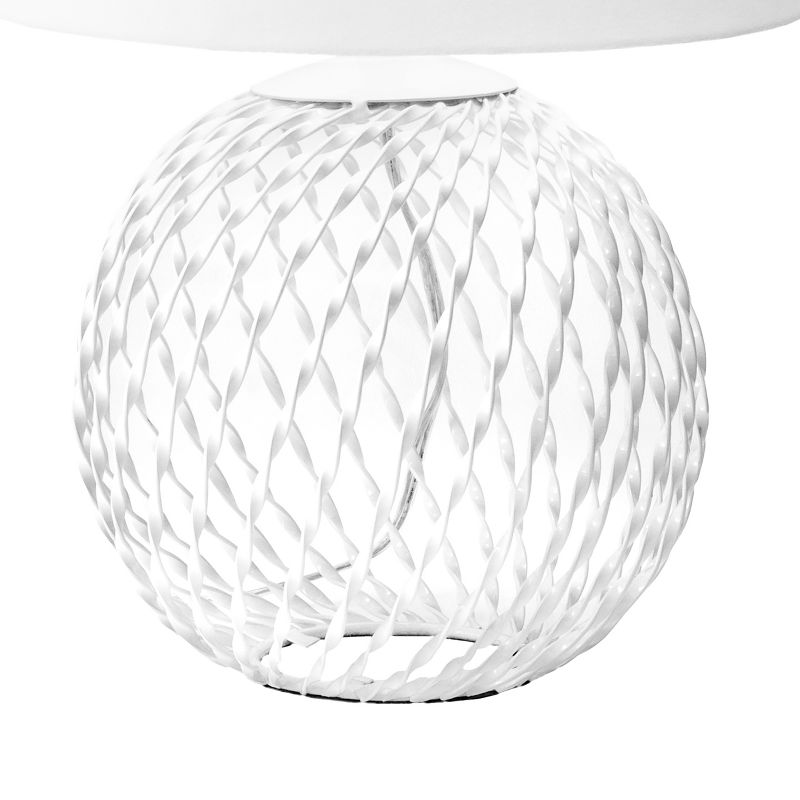 nuLOOM Galena 20" Iron Table Lamp Lighting - White 20" H x 13" W x 13" D