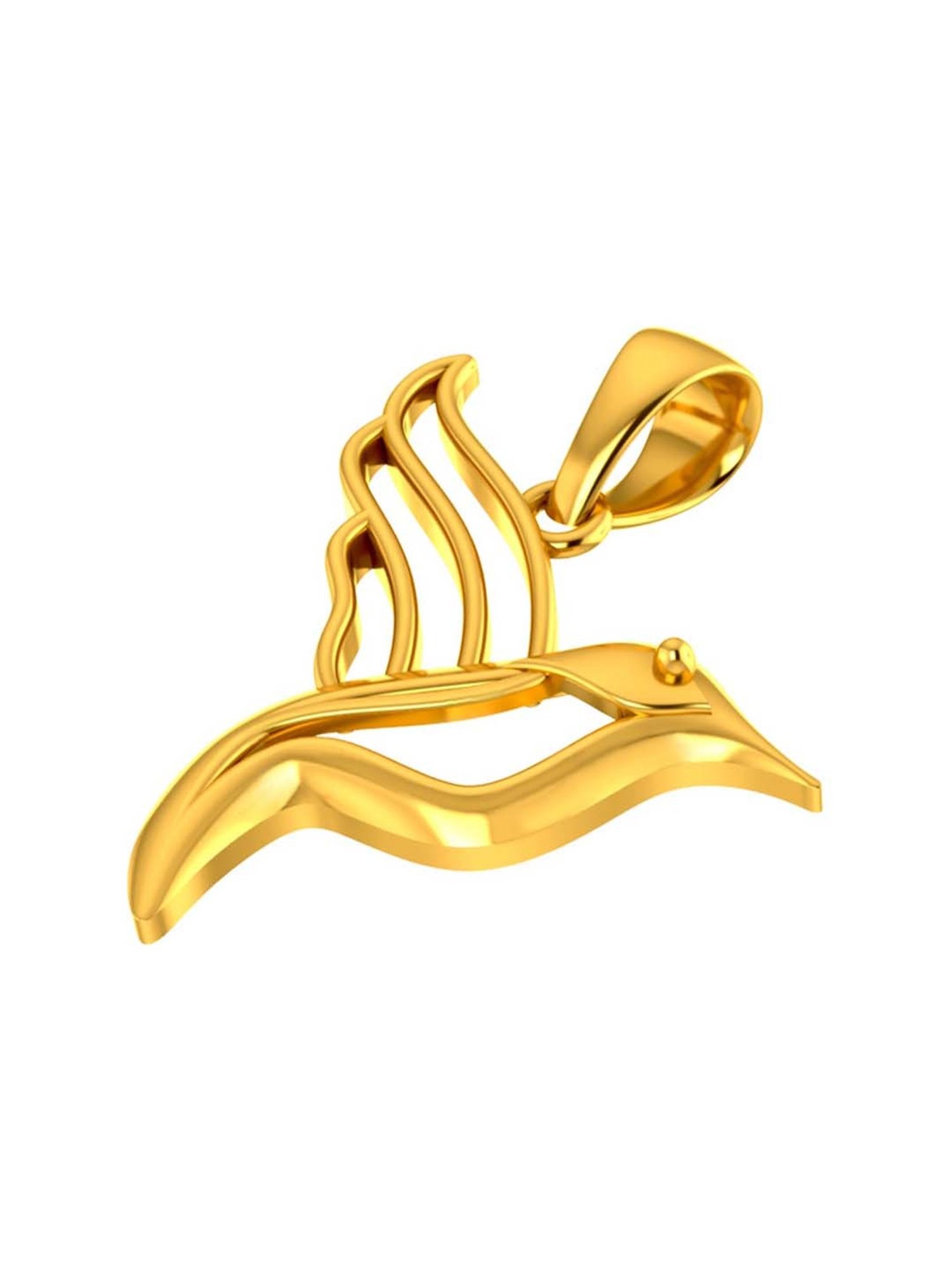 P.C. Chandra Jewellers 18k Yellow Gold Bird-shaped Pendant for Women & Girls