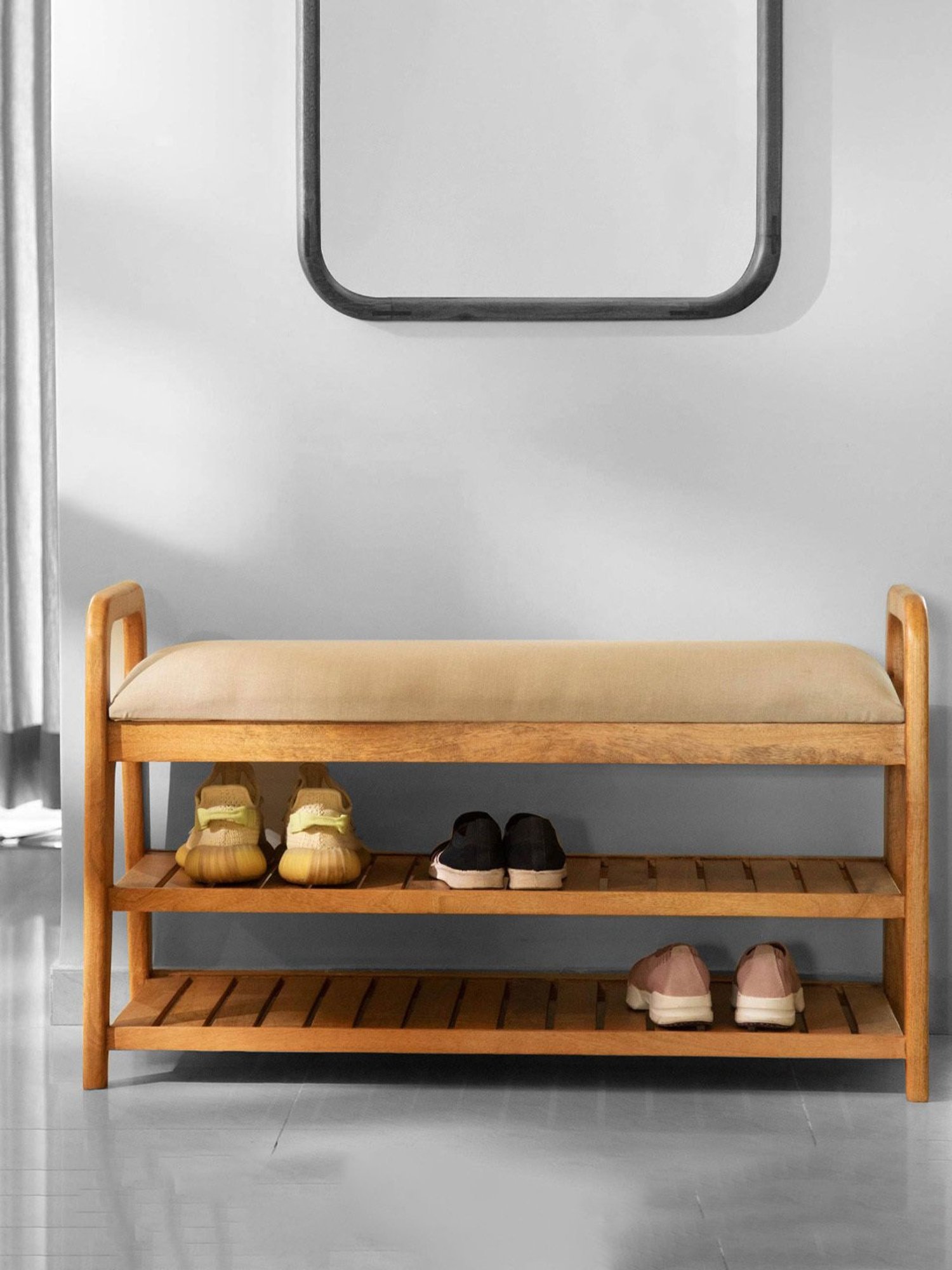 Chumbak Jodhpur Sailor Solid Blue Sheesham Wood Bench