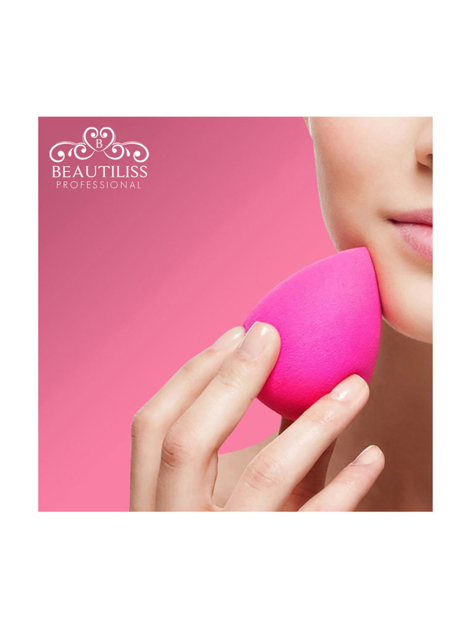 Beautiliss Professional Beauty Blender Makeup Puff Sponge - Set of 2 (Colour May Vary)