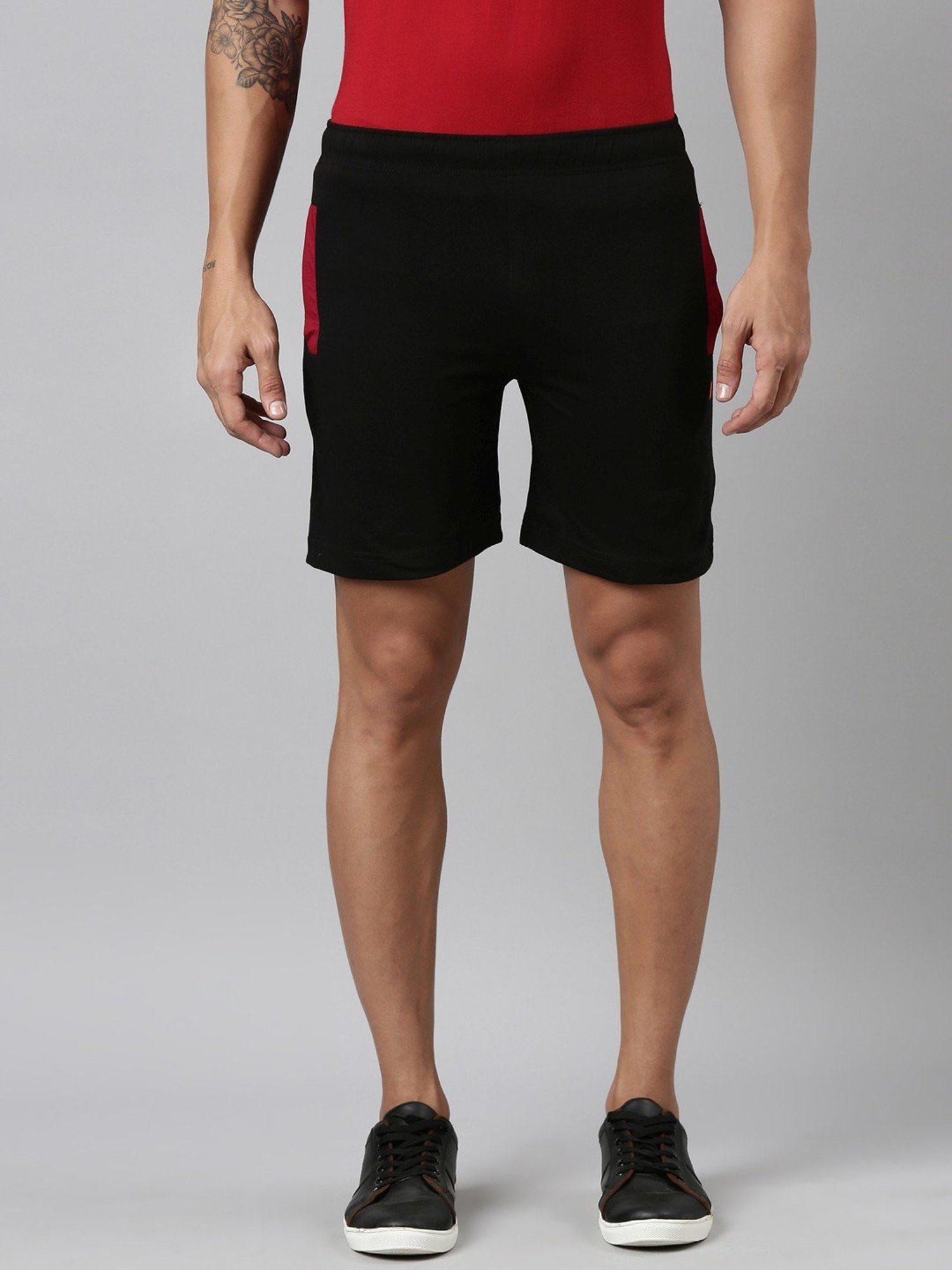 Dixcy Scott Maximus Black Cotton Regular Fit Shorts