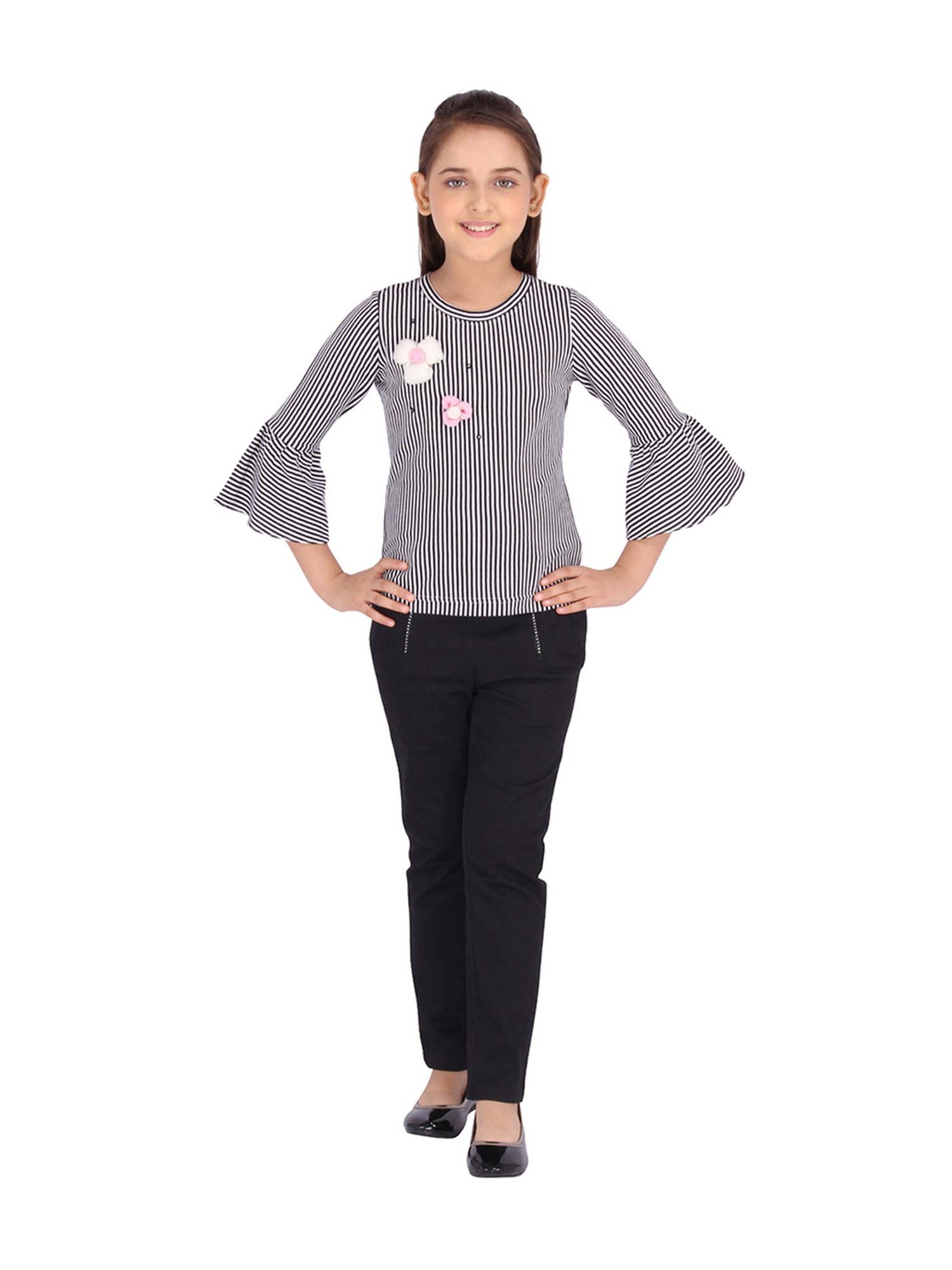 Cutecumber Kids Black Striped Top