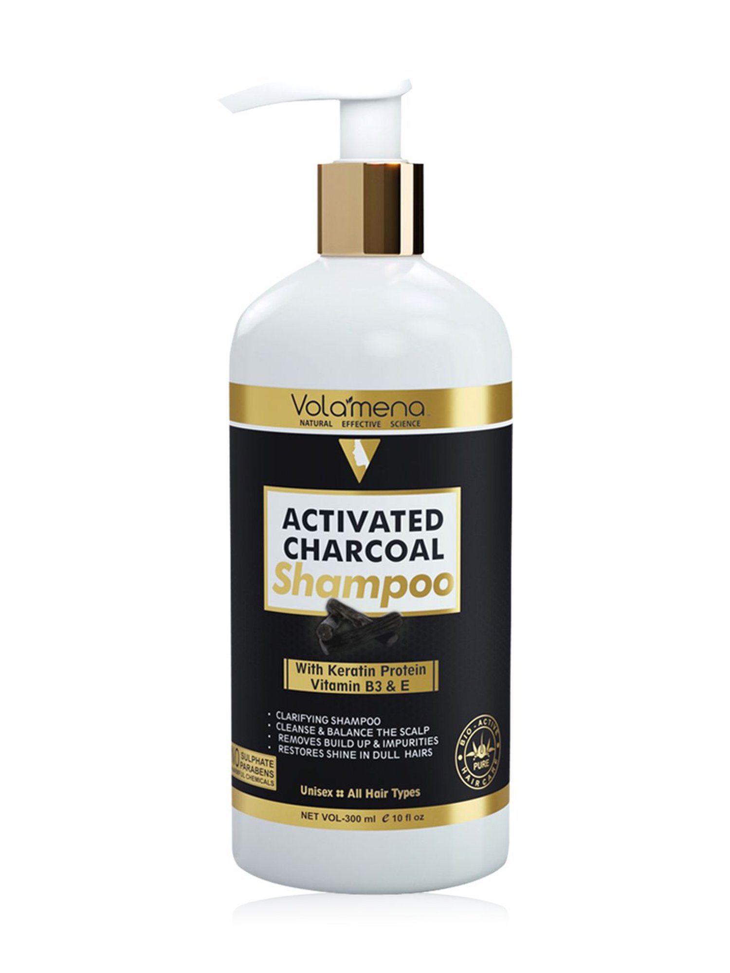 Volamena Activated Charcoal Shampoo - 300 ml