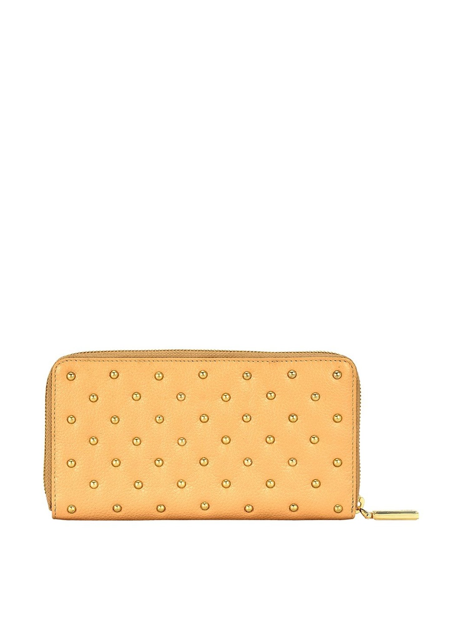 Eske Adela Bisque Embellished Zip Around Wallet for Women