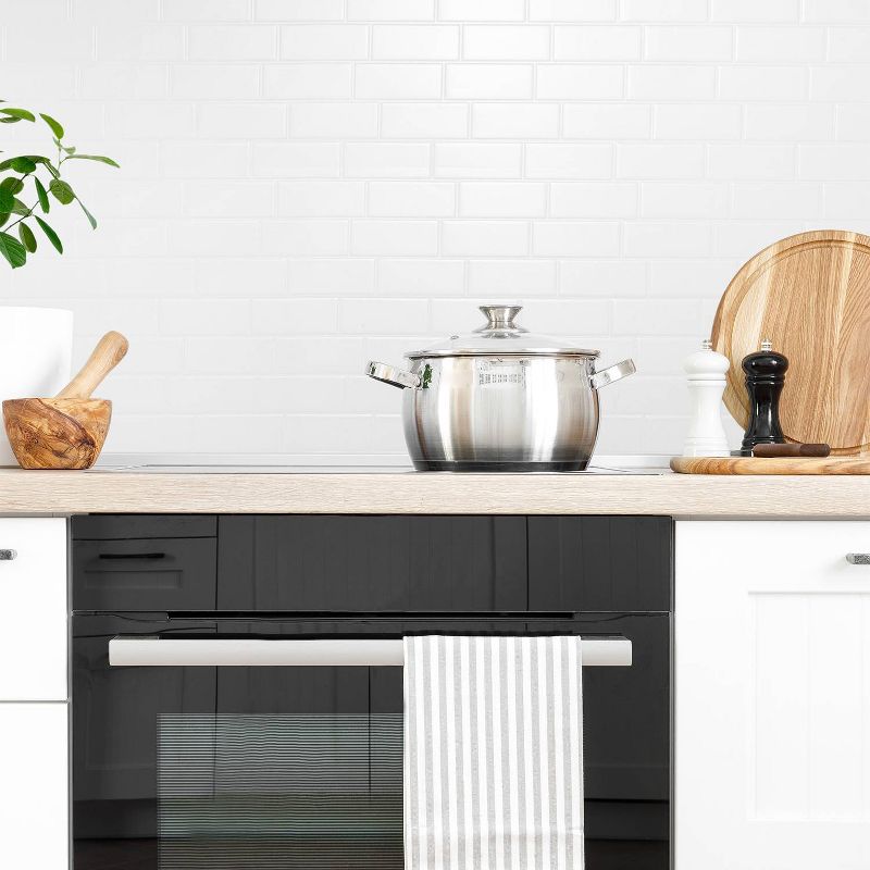 Smart Tiles 11.56'' X 8.38'' Self Adhesive 3D Peel and Stick Backsplash Tiles White